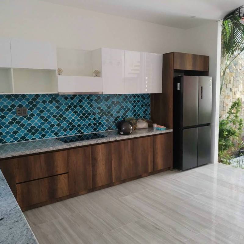 Gạch mosaic vảy cá men rạn mix màu 2 Gạch mosaic vảy cá men rạn mix màu 2